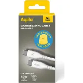 Aqiila Cablebird CS11 USB-C to C 60W silikoni 1m White