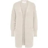 Selected Slwlulu New Ls Knit Long Cardigan B Noos - Beige - S