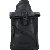 Piquadro Harper Crossbody-laukku RFID-suoja Nahka 20 cm Musta