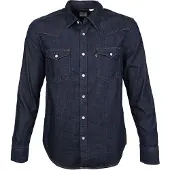 Levi's for man. 85744-0000 Bartstow Western navy shirt (XL ), Casual, Cotton, Long sleeve, Sustainable
