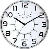 Unilux Silent Wall Clock 285 Cm Metallic Gray Color Hopeinen
