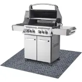 Rugsx MAGNUS 2954 estera protectora para parrilla para terraza, exterior - gris 100x150 cm