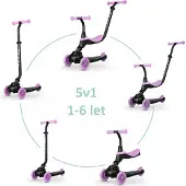 Q-Play Sema Evo 5-in-1 3-pyöräinen Potkulauta, Violetti