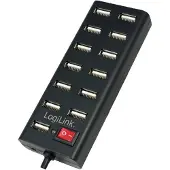 Logilink UA0126, USB 2.0, 480 Mbit/s, Musta, Tila, 0,75 m, CE, RoHS