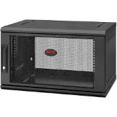 Schneider Electric NetShelter WX 6U Single Hinged, seinäkiinnitettävä 19" kaappi, musta