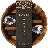 Satake - Salaattikulho + salaaattiottimet Akaasia