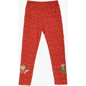 Peppi Pitkätossu Pilkku Leggingsit, Punainen/Vaaleanpunainen, 86-92