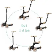 Q-Play Sema Evo 5-in-1 3-pyöräinen Potkulauta, Khaki