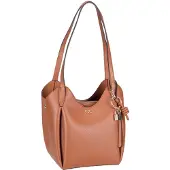 GUESS for woman. HWBG9735030 Melody brown bucket bag (OSFA), Casual, Polyurethane