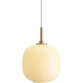 Louis Poulsen VL45 Radiohus kattovalaisin Ø17,5 cm Brass-pale yellow glass