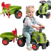 Falk Potkuauto Traktori Claas + Perävaunu & Lisätarvike