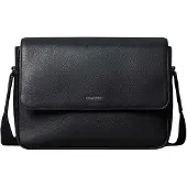 Calvin Klein Lähettilaukku 'Metal Logo Messenger' musta