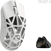 WLMouse Beast X Pro - Milky White [Omron Opticals] - Solid Sides