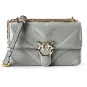 Pinko Love One Mini Crossbody-laukku Nahka 20.5 cm Harmaa