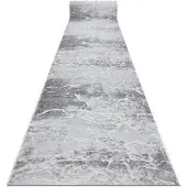 Rugsx Alfombra de pasillo Structural MEFE 6182 dos niveles de vellón gris 80 cm 80x430 cm