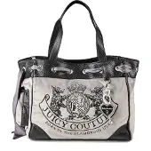 Juicy Couture Ostoskassi 'Daydreamer' harmaa / musta