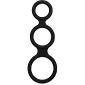 Rimba - Let´s Play Triple penisrenkaat, kolme eri kokoa, silikoni, musta