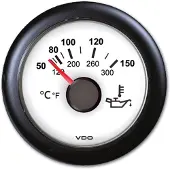 VDO Näkymän Viiva 50-150 °c 322.8-18.6 Ohmin Kaksoisasteikkoinen Moottorin öljynpainemittari