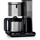 Bosch TKA8A683, Suodatinkahvinkeitin, 1,1 L, Jauhettu kahvi, 1100 W, Musta, Ruostumaton teräs