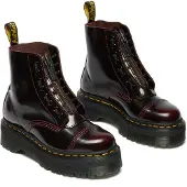 Dr. Martens for woman. 25233600 Sinclair Arcadia cherry red leather boots (41), Flat, Laces, Casual, Maroon