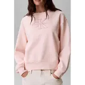 Calvin Klein Jeans Collegepaita 'Textured Embroidery' persikka / vaaleanoranssi