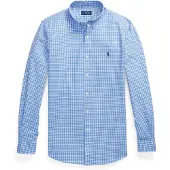 Ralph Lauren for man. 710928254004 Slim fit blue poplin stretch poplin shirt (S), Casual, Cotton, Classic, Long sleeve