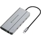 Conceptronic DONN34G, Langallinen, USB 3.2 Gen 2 (3.1 Gen 2) Type-C, 100 W, 3,5 mm, 10,100,1000 Mbit/s, IEEE 802.3ab