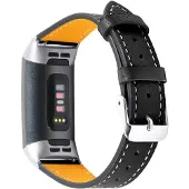 INF Fitbit Charge 3/4 rannerengas nahkainen musta