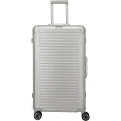 Travelite Next Trunk 4-pyöräinen vetolaukku, alumiini, 76 cm Hopeanvärinen