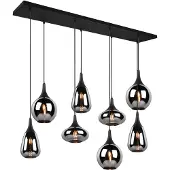 TRIO Lighting Riippuvalaisin lasi Lumina, himmennettävä, Musta, Olohuone/ruokailutila, Lasi