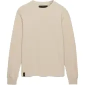 Superdry for man. M6010973A Beige Slub Waffle Long Sleeve T-Shirt (L), Casual, Grey, Cotton