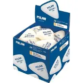Milan Box 28 Bigr Triangular Soft Synthetic Rubber Erasers Valkoinen