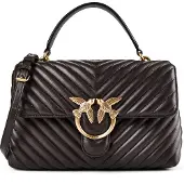 Pinko Love Lady Käsilaukku Nahka 25 cm Harmaa