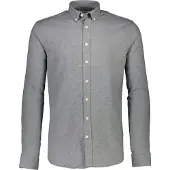 Lindbergh Mélange Brushed Shirt L/S - Regular - Grey - L
