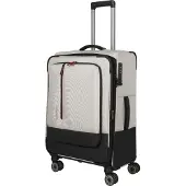Travelite Crosslite 5.0 4-pyöräinen vetolaukku M 66 cm Laajennettava Valkoinen
