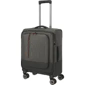 Travelite Crosslite 5.0 4-pyöräinen Käsimatkatavara S 55 cm Kannettavan tietokoneen taskun syvyys Oliivinvihreä