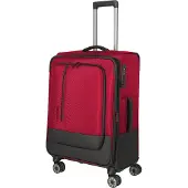 Travelite Crosslite 5.0 4-pyöräinen vetolaukku M 66 cm Laajennettava Punainen