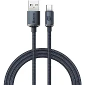 Baseus Crystal Shine USB-A / USB-C-kaapeli - 1.2m, 100W - Musta
