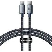 Baseus Crystal Shine USB-C / USB-C Kaapeli CAJY000601 - 1.2m - Musta