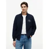 Tommy Hilfiger Script Stack Fz Stand Collar - Navy - M