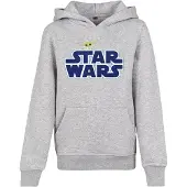 Mister tee Collegepaita 'Star Wars' tummansininen / keltainen / meleerattu harmaa / valkoinen