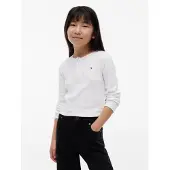Tommy Hilfiger Paita 'Extra Slim Pointelle Long Sleeve' valkoinen