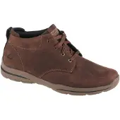 SKECHERS for man. 64857 Harper Melden brown leather shoes (41), Flat, Laces, Casual