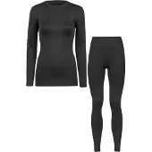 Whistler Mall W Seamless Underwear Set Lämpökerrasto musta, LXL
