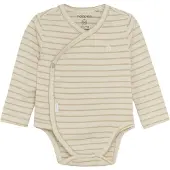 Noppies Unisex Romper Navi Long Sleeve - Cream - 44
