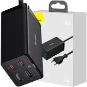 Baseus GaN5 Pro 2xUSB-C + USB + HDMI Charger, 67W (black)