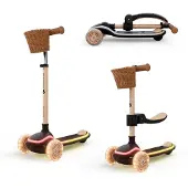 Kinderkraft Kokoontaitettava 3-pyöräinen Potkulauta, Beige