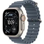Apple Watch Ultra 3 GPS + Cellular 49 mm luonnonvaalea titaanikuori ja sininen Ocean-ranneke