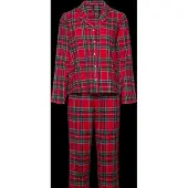 Hunkemoller Pj Ls Flannel Twill Check - Red - XXL