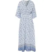 Bonprix Mekko sininen / valkoinen